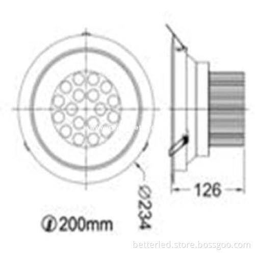 18x1w down light with highbright